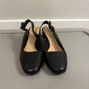 Clarks Black Slingback Heels
